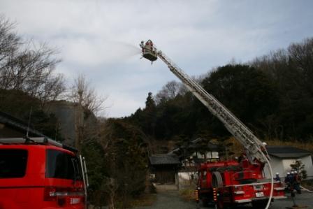 寂光院・放水訓練