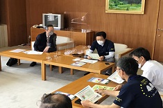 岡山地方気象台長来庁1