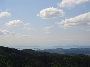 博物館から見える瀬戸内海の画像