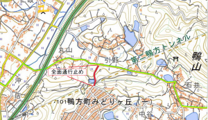 小坂西293号線通行規制図