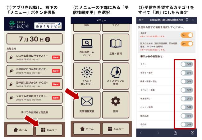 ライフビジョン受信設定