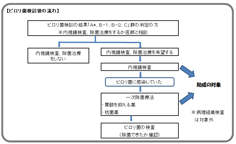 ピロリ菌検診後の流れ